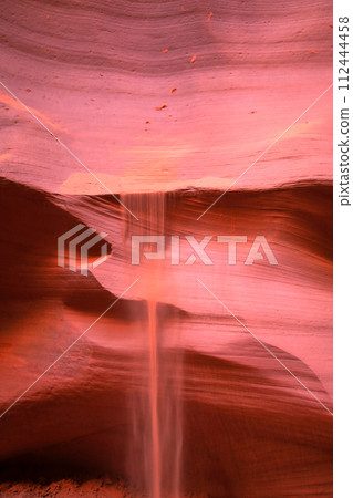 Mysterious red clay gradation in Antelope Canyon, Arizona Mysterious red clay gradation in Antelope Canyon, Arizona 112444458