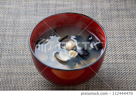 Miso soup with clams. Miso soup with clams. 112444470