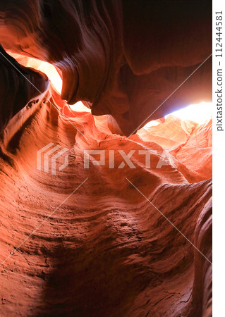 Mysterious red clay gradation in Antelope Canyon, Arizona 112444581