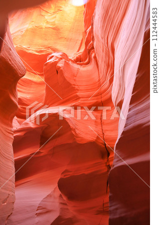 Mysterious red clay gradation in Antelope Canyon, Arizona Mysterious red clay gradation in Antelope Canyon, Arizona 112444583