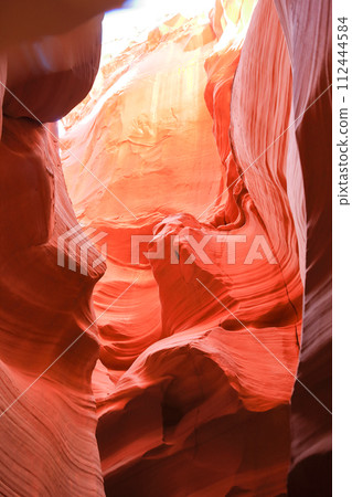 Mysterious red clay gradation in Antelope Canyon, Arizona Mysterious red clay gradation in Antelope Canyon, Arizona 112444584