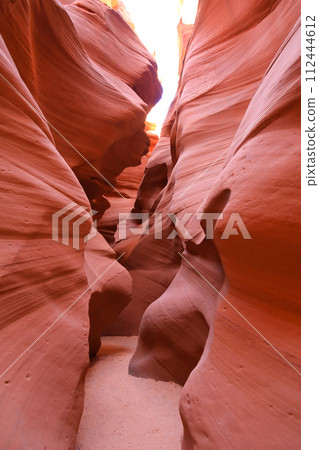 Mysterious red clay gradation in Antelope Canyon, Arizona Mysterious red clay gradation in Antelope Canyon, Arizona 112444612