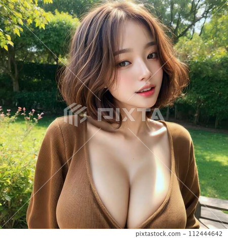 Big breasted lady in knit Big breasted lady in knit 112444642