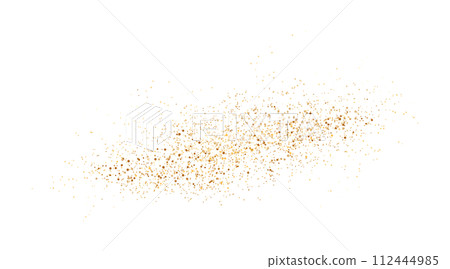 Golden glitter cloud realistic vector illustration 112444985