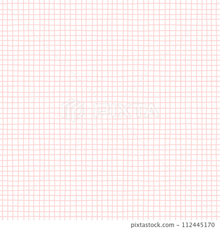 簡單可愛粉紅手繪格紋-格子/方格紙背景素材-正方形 112445170