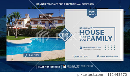 Luxury residential sale banner template 112445270