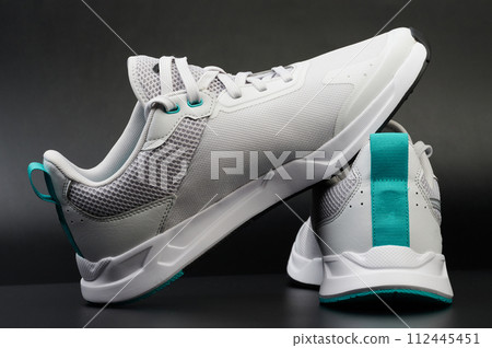 Athletic white pair shoes 112445451