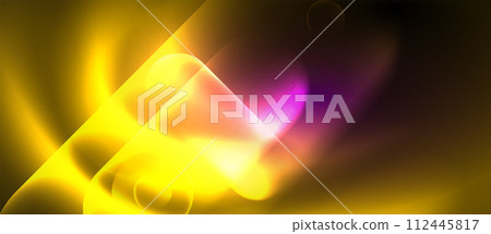 Shiny color neon glowing design. Vector Illustration For Wallpaper, Banner, Background, Card, Book Illustration, landing page 112445817