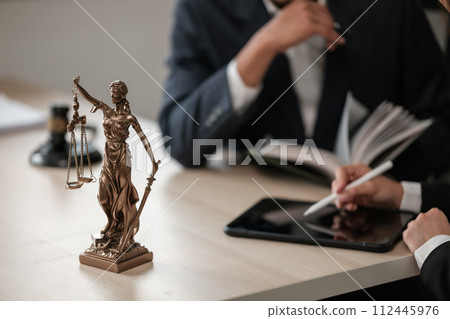 Business and Male lawyers or judge consult having team meetings with clients, Law, and Legal services concept. Customer service good cooperation in office. Business and Male lawyers or judge consult having team meetings with clients, Law, and Legal services concept. Customer service good cooperation in office. 112445976