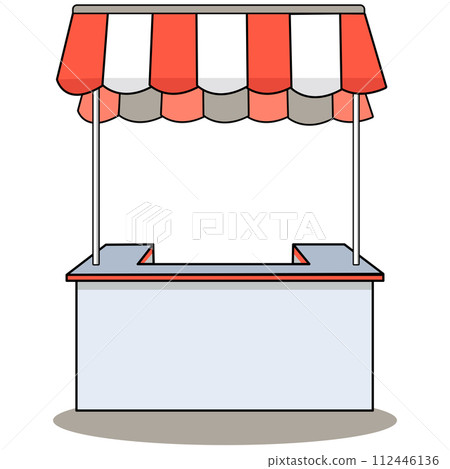 lat design shops facade icons. Cartoon market store illustration. lat design shops facade icons. Cartoon market store illustration. 112446136