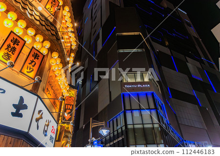 Urban landscape of Shibuya Ward, Tokyo Night view of Shibuya Chuo-gai Urban landscape of Shibuya Ward, Tokyo Night view of Shibuya Chuo-gai 112446183