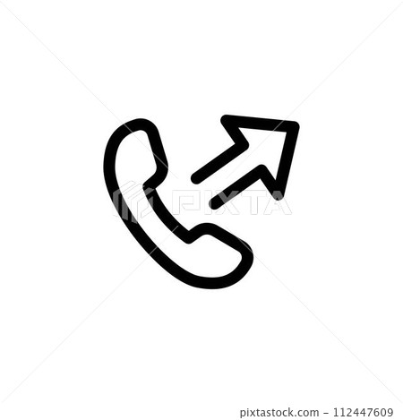 Outgoing Call icon in trendy flat style isolated on white background. Outgoing Call silhouette symbol for your website design, logo, app, UI. Vector illustration. Outgoing Call icon in trendy flat style isolated on white background. Outgoing Call silhouette symbol for your website design, logo, app, UI. Vector illustration. 112447609