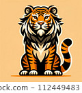 cartoon style tiger 112449483