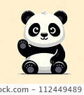 cartoon style panda 112449489