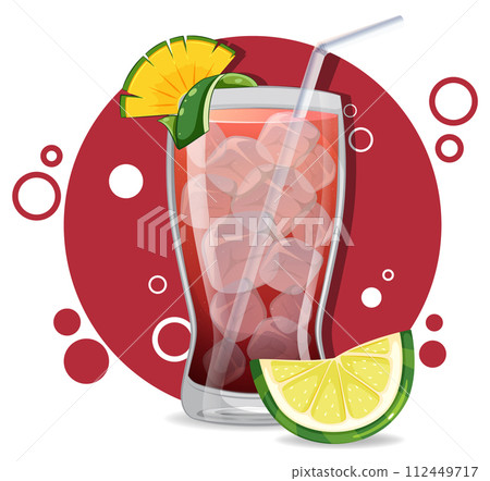 Refreshing Citrus Cocktail Illustration Refreshing Citrus Cocktail Illustration 112449717
