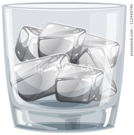 Chilled Drink in a Glass with Ice 112449740