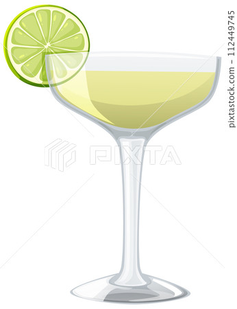 Refreshing Lime Cocktail Illustration 112449745