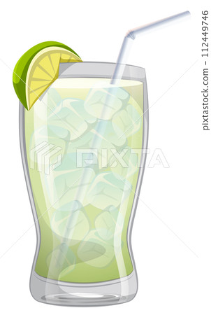 Refreshing Lime Drink with Ice 112449746