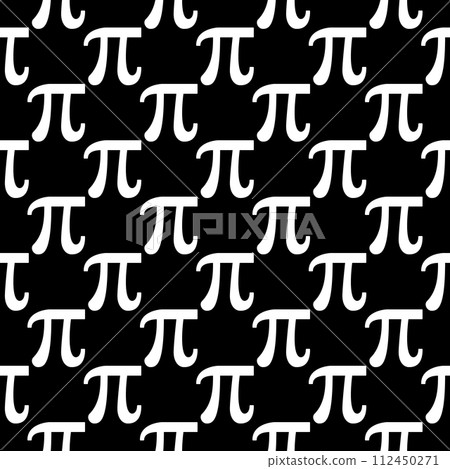 Mathematicsc pattern with Pi symbol - vector Math seamless background 112450271