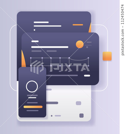 online banking smart wallet payment computer application fintech business investment concept vertical online banking smart wallet payment computer application fintech business investment concept vertical 112450474