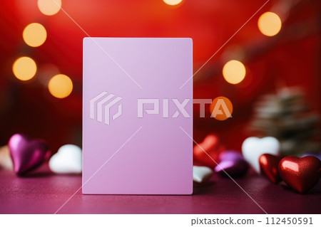 Celebrating women: a chic March 8 mockup with copy space frame, perfect for creating empowering designs, digital displays, heartfelt messages to honor International Women's Day in a stylish manner. 112450591