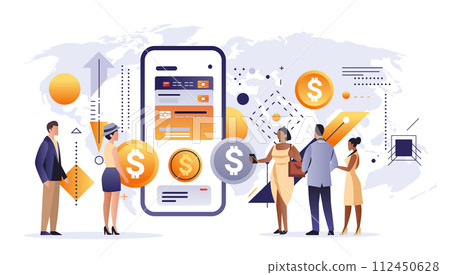 mix race people making payments with debit or credit cards financial transactions fintech business investment concept horizontal 112450628