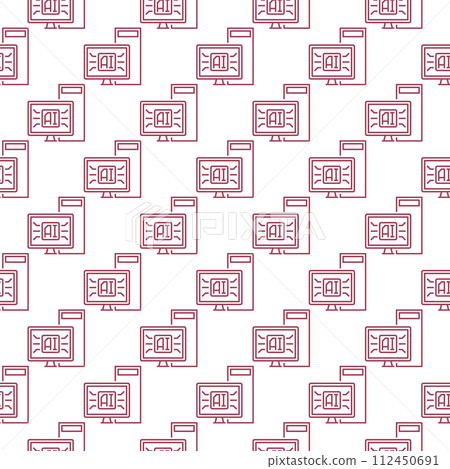 Desktop Computer with AI vector Artificial Intelligence outline seamless pattern Desktop Computer with AI vector Artificial Intelligence outline seamless pattern 112450691