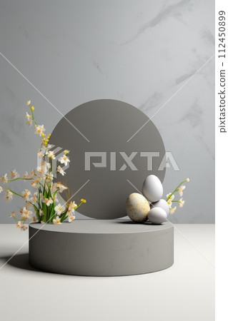 Celebrate easter joy: a delightful mockup with copy space frame, capturing essence of springtime festivities and renewal of hope in stylish and festive design for cards, displays, creative projects. Celebrate easter joy: a delightful mockup with copy space frame, capturing essence of springtime festivities and renewal of hope in stylish and festive design for cards, displays, creative projects. 112450899