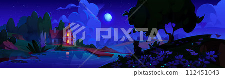 Cozy house near night lake Cozy house near night lake 112451043