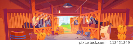 Horse stable interior design Horse stable interior design 112451249