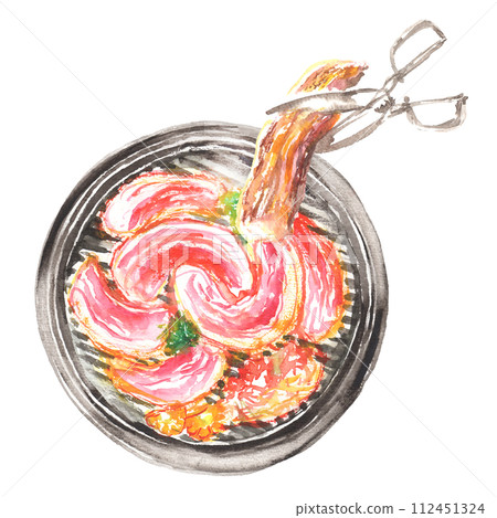 五花肉水彩畫的插圖 五花肉水彩畫的插圖 112451324
