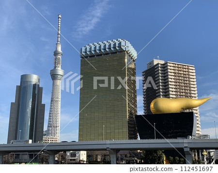 Skytree and golden clouds Skytree and golden clouds 112451697