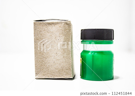 Medicine bottle isolated on white background 112451844