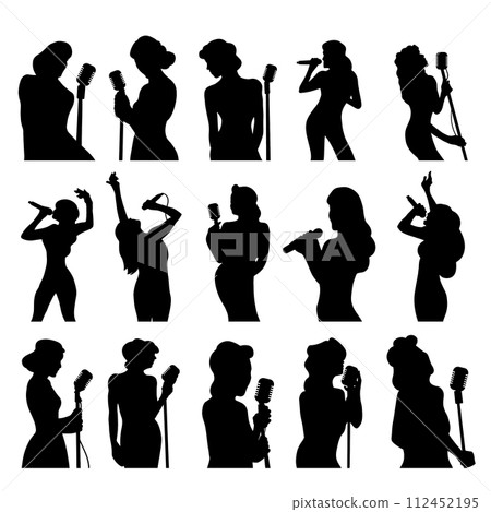 The Lady Singer image for music or entertainment concept. The Lady Singer image for music or entertainment concept. 112452195