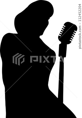 The Lady Singer image for music or entertainment concept. The Lady Singer image for music or entertainment concept. 112452204