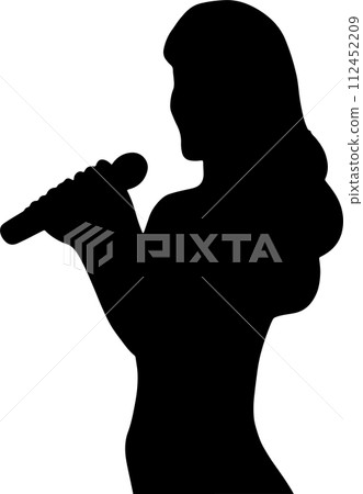 The Lady Singer image for music or entertainment concept. The Lady Singer image for music or entertainment concept. 112452209