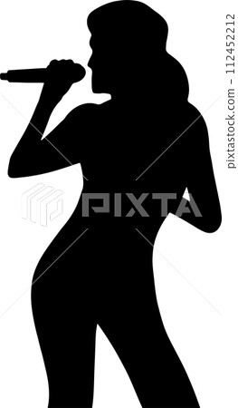 The Lady Singer image for music or entertainment concept. The Lady Singer image for music or entertainment concept. 112452212