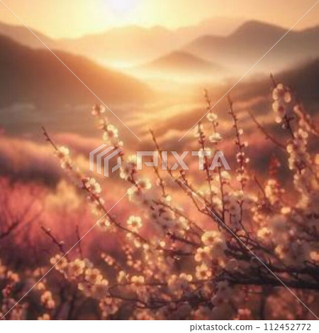 The sea of clouds dyed in the morning glow 112452772