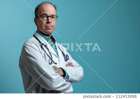 Professional in Medicine: Portrait of a Caucasian Male Doctor 112453098