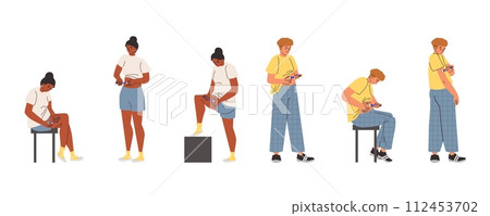 People doing self injections set. 112453702