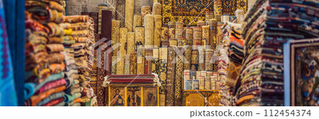 Turkish carpet market. Turkish carpets for sale BANNER, LONG FORMAT 112454374