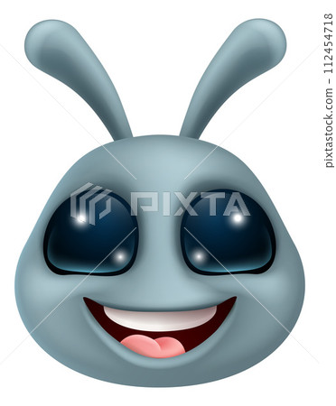 Alien Grey Gray Fun Cartoon Character 112454718