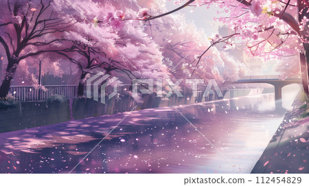 盛開的櫻花樹 盛開的櫻花樹 112454829