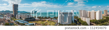 Aerial panorama view of landscape in Sanya city, China Aerial panorama view of landscape in Sanya city, China 112454870