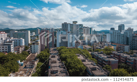 Aerial view of landscape in Sanya city, China 112454875