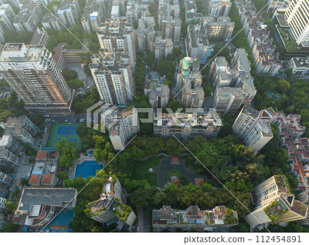 Aerial view of landscape in Guangzhou city, China 112454891