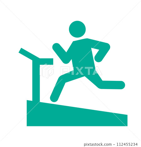 住房/健身房圖示房地產/建築/公寓的象形圖符號綠色 112455234