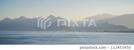 Antalya sea and mountain views, sea in Turkey Antalya City. Turkiye BANNER, LONG FORMAT Antalya sea and mountain views, sea in Turkey Antalya City. Turkiye BANNER, LONG FORMAT 112455450