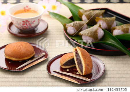 日本甜點銅鑼燒櫻花麻糬 112455795