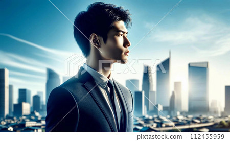 Young businessman (in town) Young businessman (in town) 112455959